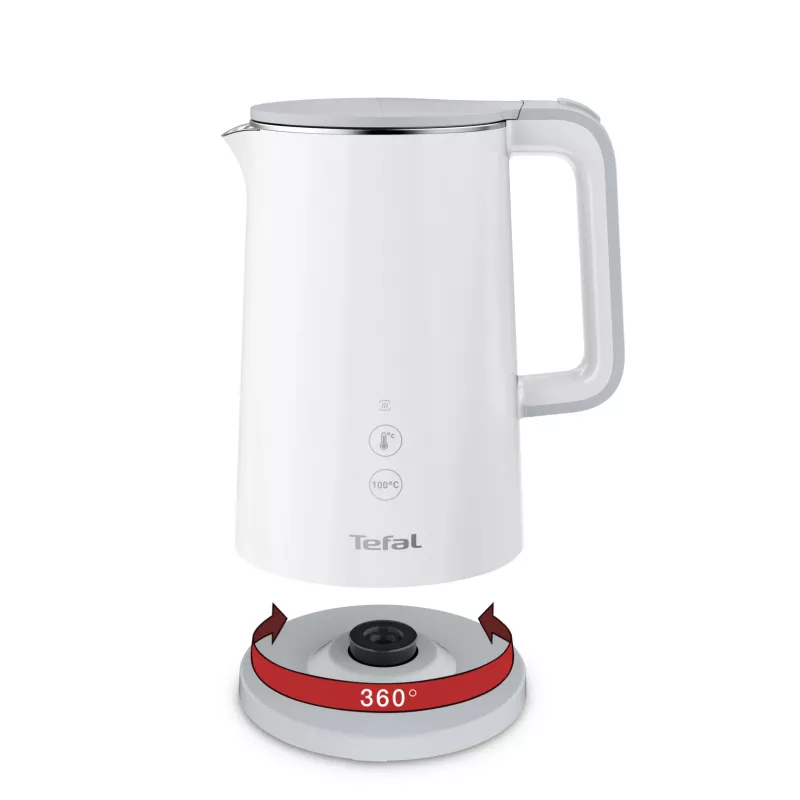 Elektriline veekeetja Tefal KO6931, 1,5 L, 1800 W, valge, 5 temperatuuriseadet, soojashoidmine 30 min