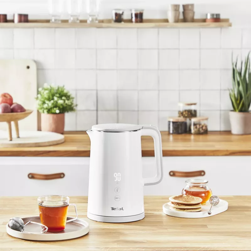 Elektriline veekeetja Tefal KO6931, 1,5 L, 1800 W, valge, 5 temperatuuriseadet, soojashoidmine 30 min