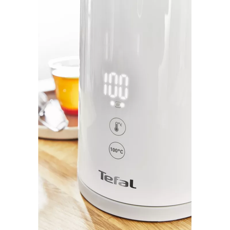 Elektriline veekeetja Tefal KO6931, 1,5 L, 1800 W, valge, 5 temperatuuriseadet, soojashoidmine 30 min