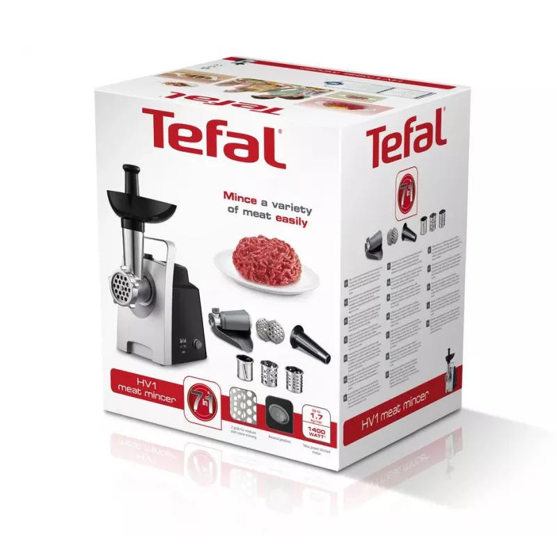 Tefal HV1 NE1098 hakkija 1400 W 1,7 kg/min Must, Hõbedane