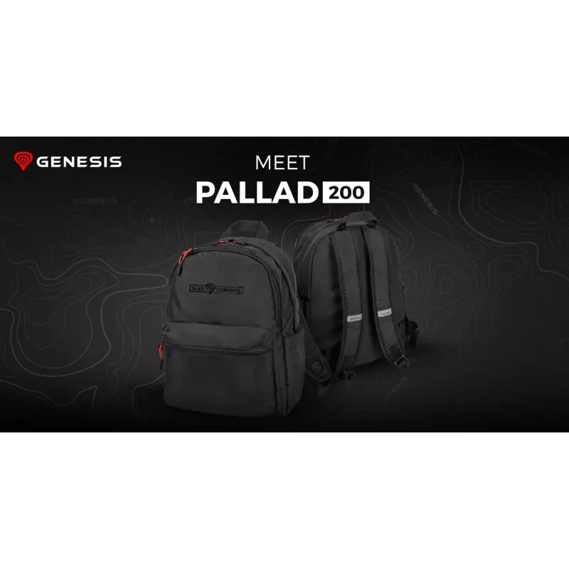 Mängurite seljakott Genesis GENESIS Palladium 200 — must, polüester, 140×280×400 mm