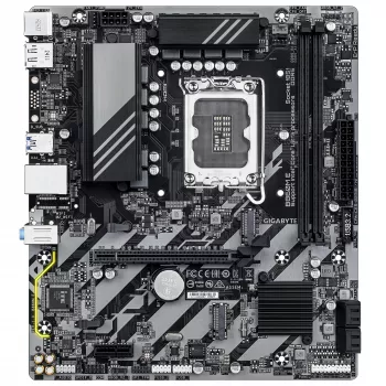 Micro-ATX emaplaat GIGABYTE B860M E — LGA 1851 Intel Core Ultra protsessoritele, DDR5 kuni 8800 MHz (O.C), 2×PCIe 4.0 M.2, 1GbE