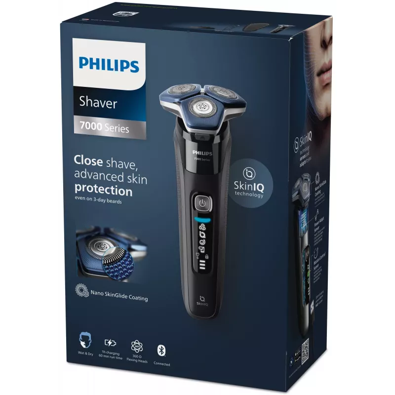 Elektriline pöörlev pardel Philips Series 7000 S7886/35 — 3 pead, Märg ja kuiv, Li-Ion aku, 60 min tööaeg, Must