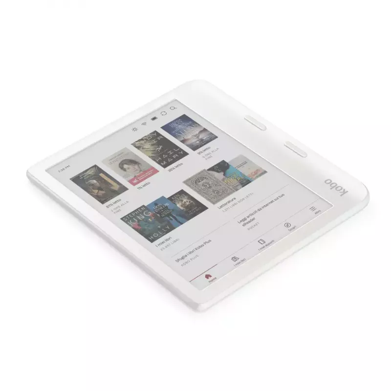 E-raamatulugeja Kobo Libra Colour 7-tolline E Ink Kaleido, 32 GB, Wi‑Fi, Bluetooth, veekindel, valge