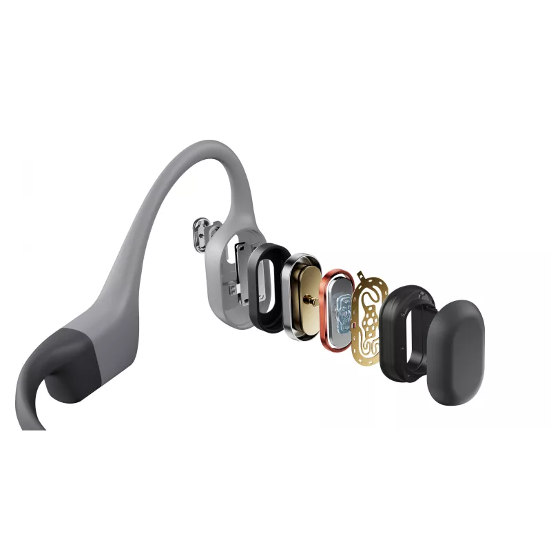 Peakomplekt Shokz OpenSwim Pro — avatud kõrvaga luuülekande juhtmevaba peakomplekt, IP68 veekindel, Bluetooth 5.4, 32 GB, 9 h taasesitus, hall