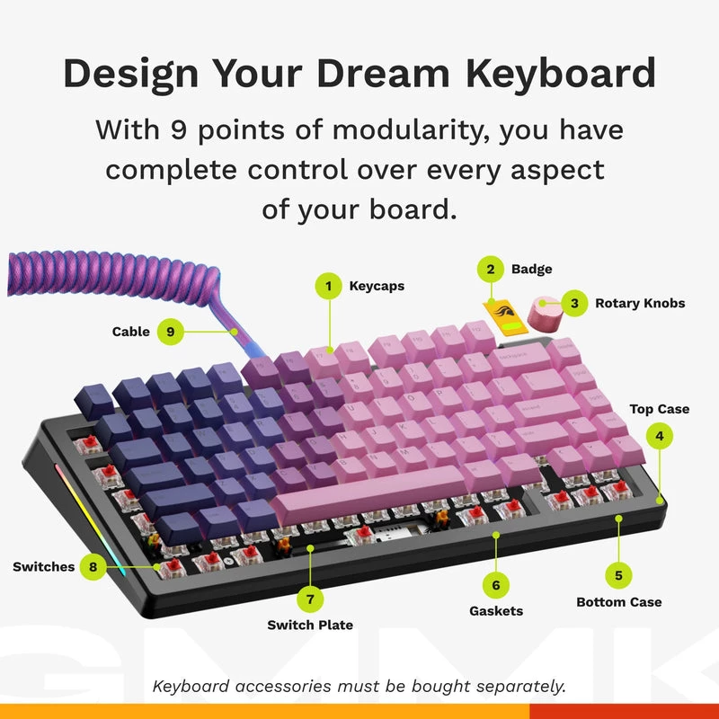 Glorious Gaming GMMK 3 PRO HE 65% eelinstallitud juhtmevaba must - US