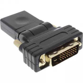 InLine HDMI-DVI-adapter, HDMI emane / DVI isane, painduv, kullatud, 4K2K