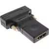 InLine HDMI-DVI-adapter, HDMI emane / DVI isane, painduv, kullatud, 4K2K