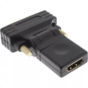 InLine HDMI-DVI-adapter, HDMI emane / DVI isane, painduv, kullatud, 4K2K
