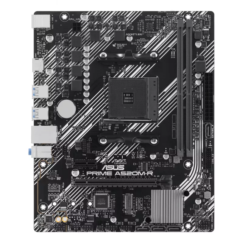 Emaplaat ASUS PRIME A520M-R, AMD A520, pesa AM4, micro ATX