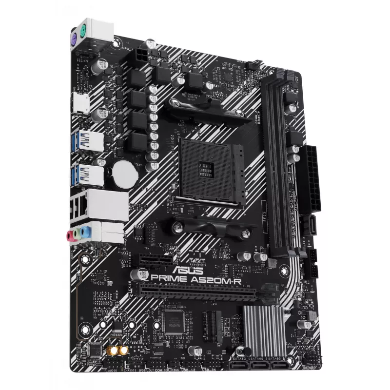 Emaplaat ASUS PRIME A520M-R, AMD A520, pesa AM4, micro ATX