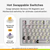 Mehaaniline täissuuruses (100%) juhtmega klaviatuur GLORIOUS GMMK 3 HE — valge, USB, QWERTY, RGB