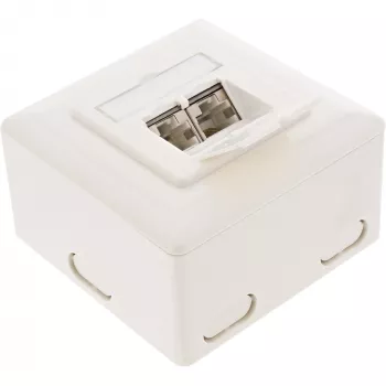 Seinasisestuskarp InLine Cat.6 2x RJ45 horisontaalne — pind- või süvispaigaldus