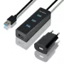 Axagon HUE-S2BP 4x USB 3.0 laadimisjaotur 1,2 m kaabli ja vahelduvvooluadapteriga