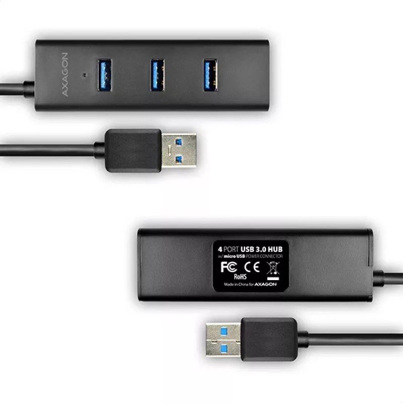 Axagon HUE-S2BP 4x USB 3.0 laadimisjaotur 1,2 m kaabli ja vahelduvvooluadapteriga