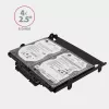 Axagon RHD-435 raam 4x 2,5-tollise või 2x 2,5-tollise HDD/SSD ja 1x 3,5-tollise HDD paigaldamiseks 5,25-tollisesse sahtlisse, metallist