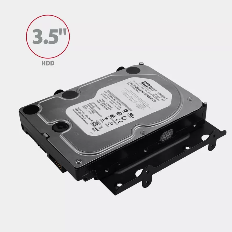 Axagon RHD-435 raam 4x 2,5-tollise või 2x 2,5-tollise HDD/SSD ja 1x 3,5-tollise HDD paigaldamiseks 5,25-tollisesse sahtlisse, metallist