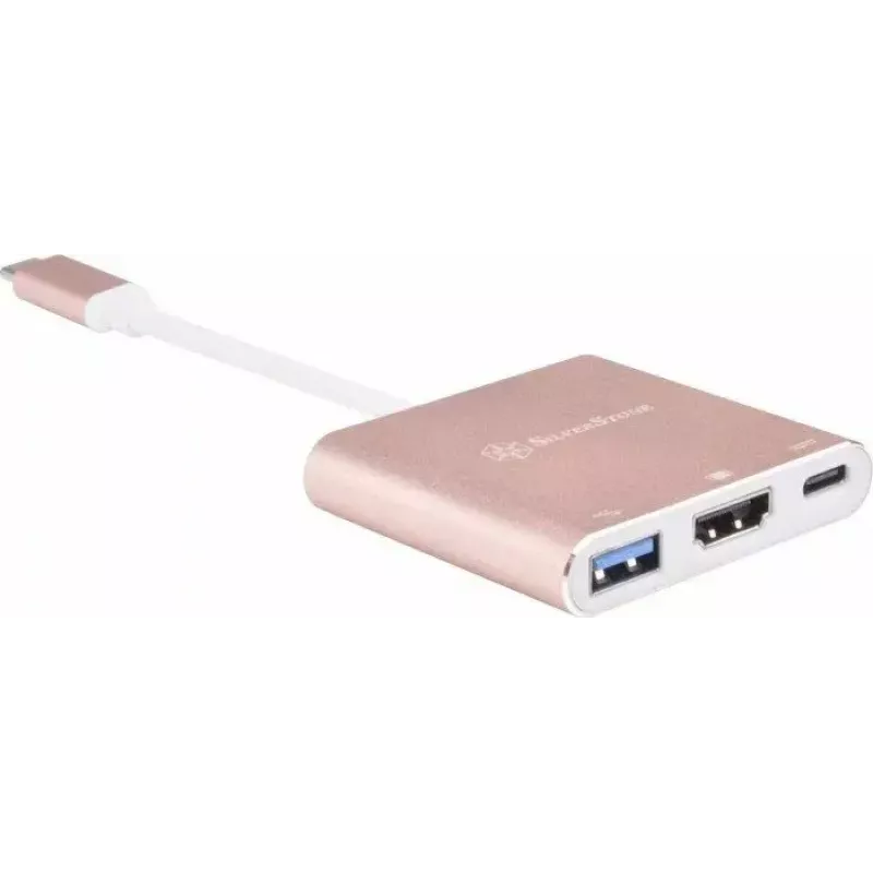 USB-C HDMI-videoadapter SILVERSTONE EP08 (USB‑C 3.1, HDMI) roosa