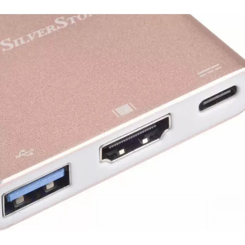 USB-C HDMI-videoadapter SILVERSTONE EP08 (USB‑C 3.1, HDMI) roosa