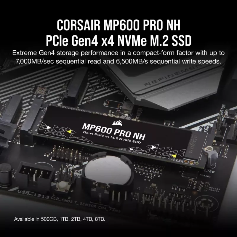 CORSAIR SSD - 1TB - MP600 Pro Nh PCI-E 4.0 (gen 4) x4 NVMe M.2