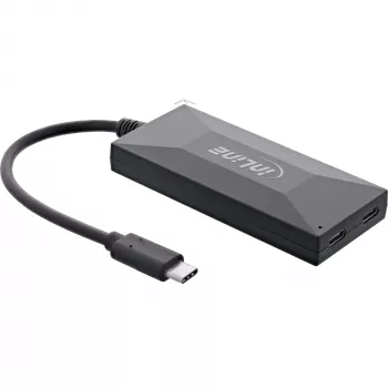 InLine USB 3.2 Gen.1 jaotur, USB-C 2 pordiga USB-C ja 3 pordiga USB-A, toiteplokiga