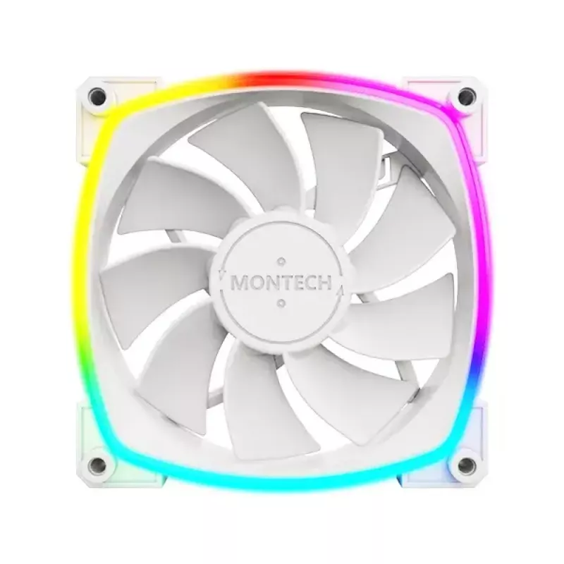 Fan Montech RX120 PWM 12 cm 800-1600 RPM 27 dB Valge