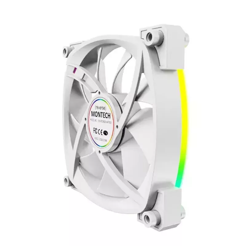 Fan Montech RX120 PWM 12 cm 800-1600 RPM 27 dB Valge