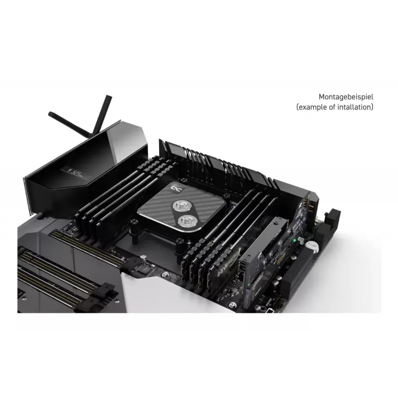 Vesijahutusplokk Alphacool Core 1 Carbon Brass Copper Nickel Must 72mm
