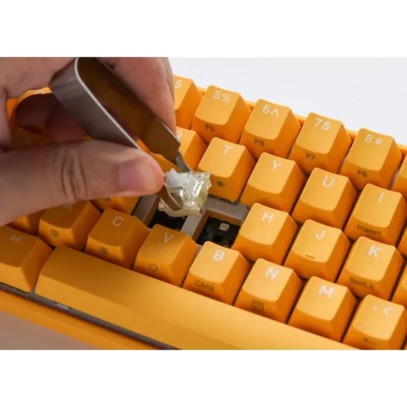 Ducky One 3 kollane Mini klaviatuur mängimiseks, USB, saksa, mehaaniline, RGB