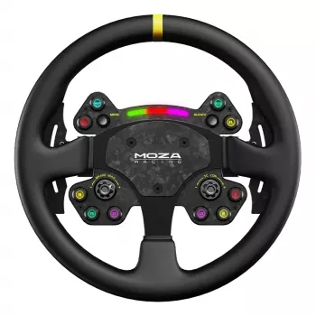 Moza Racing RS V2 rool, Rool, PC, Mitmevärviline, Juhtmega ja juhtmevaba, Must, Süsinikkiud, Nahk