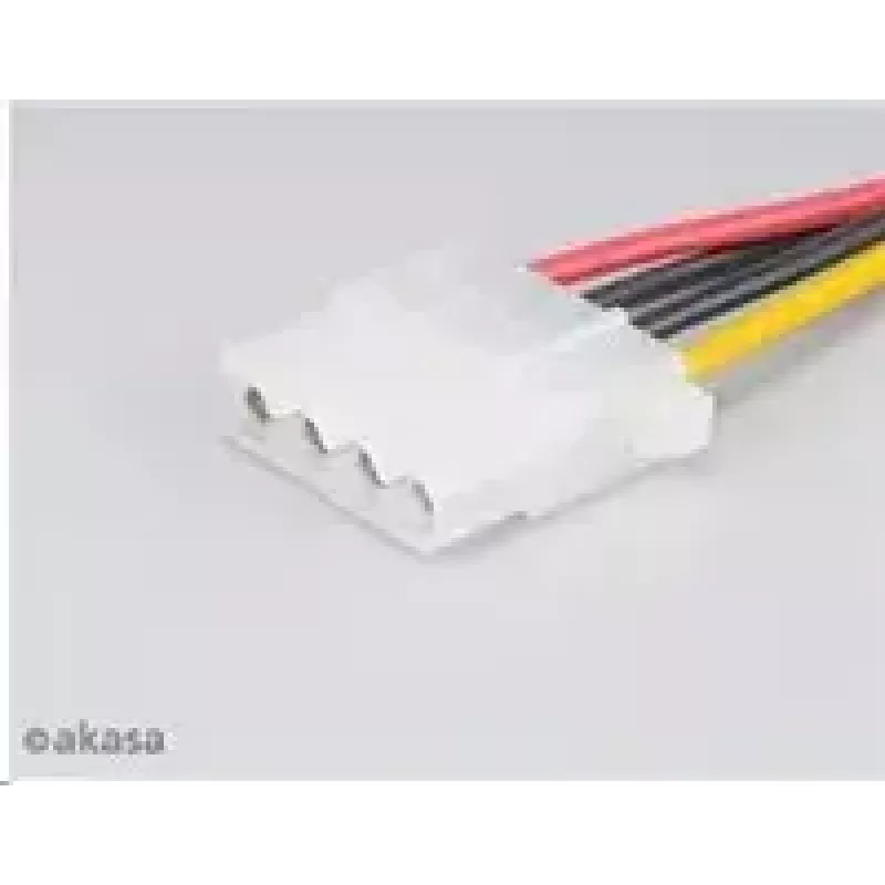Akasa SATA–4‑kontaktiline Molex adapter AK‑CBPW03‑KT02 15 cm kaabel, 2 tk pakend