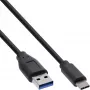 InLine USB 3.2 Gen.1x2 kaabel, USB-C isane / USB-A-pistik, must, 1 m