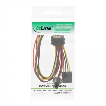 InLine SATA toite Y-kaabel 1 IN kaks OUT, 0,03 m