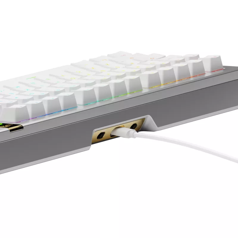 Mehaaniline mänguklaviatuur GLORIOUS GMMK 3 PRO HE 75% eelehitatud juhtmega USB QWERTY hõbedane