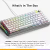 Mehaaniline mänguklaviatuur GLORIOUS GMMK 3 PRO HE 75% eelehitatud juhtmega USB QWERTY hõbedane