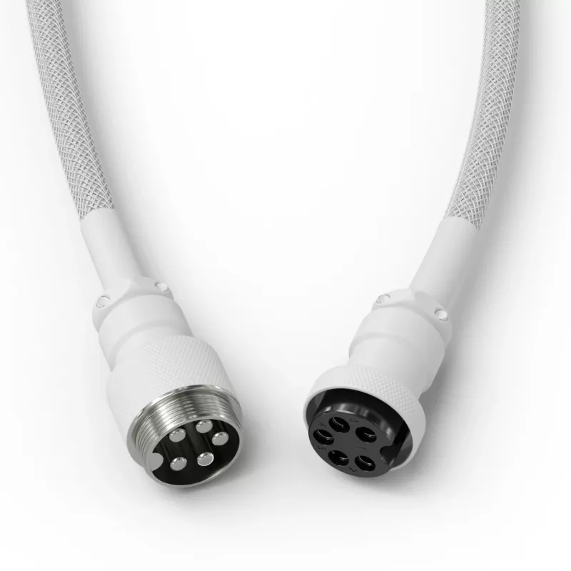 Spiraalne USB-kaabel GLORIOUS GMMK Ghost Valge (GLO-KB-ACC-CBL-COIL-GWHT) – spiraalne klaviatuurikaabel, Ghost Valge värv