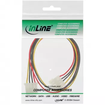 InLine 'i toiteallika pikenduskaabel 4pin Molex isane / emane 29650D 1m