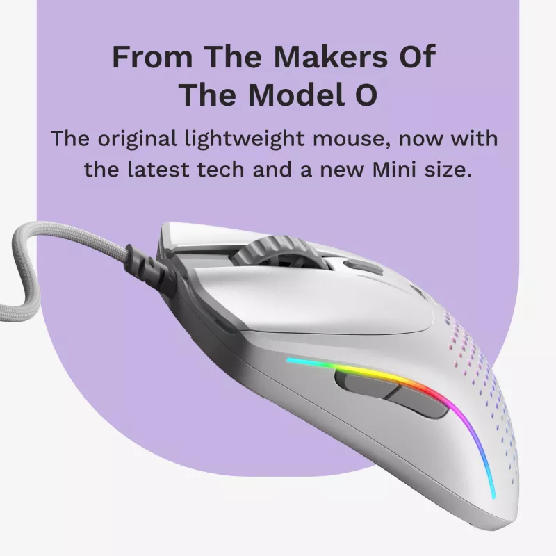 Glorious Gaming Glorious Model O 2 Mini - Matt valge, paremakäeline, optiline, USB Type-A, 26000 DPI, valge