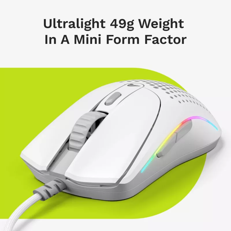Glorious Gaming Glorious Model O 2 Mini - Matt valge, paremakäeline, optiline, USB Type-A, 26000 DPI, valge