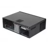 PC-korpus SILVERSTONE Grandia GD05 HTPC Must — Mini‑ITX/DTX/Micro‑ATX, 2×3,5 tolli + 2×2,5 tolli, 1×5,25 tolli, 3×120 mm küljeventilaatorid, USB 3.0