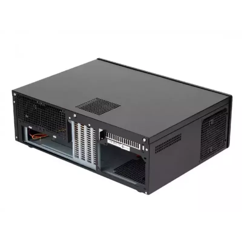PC-korpus SILVERSTONE Grandia GD05 HTPC Must — Mini‑ITX/DTX/Micro‑ATX, 2×3,5 tolli + 2×2,5 tolli, 1×5,25 tolli, 3×120 mm küljeventilaatorid, USB 3.0