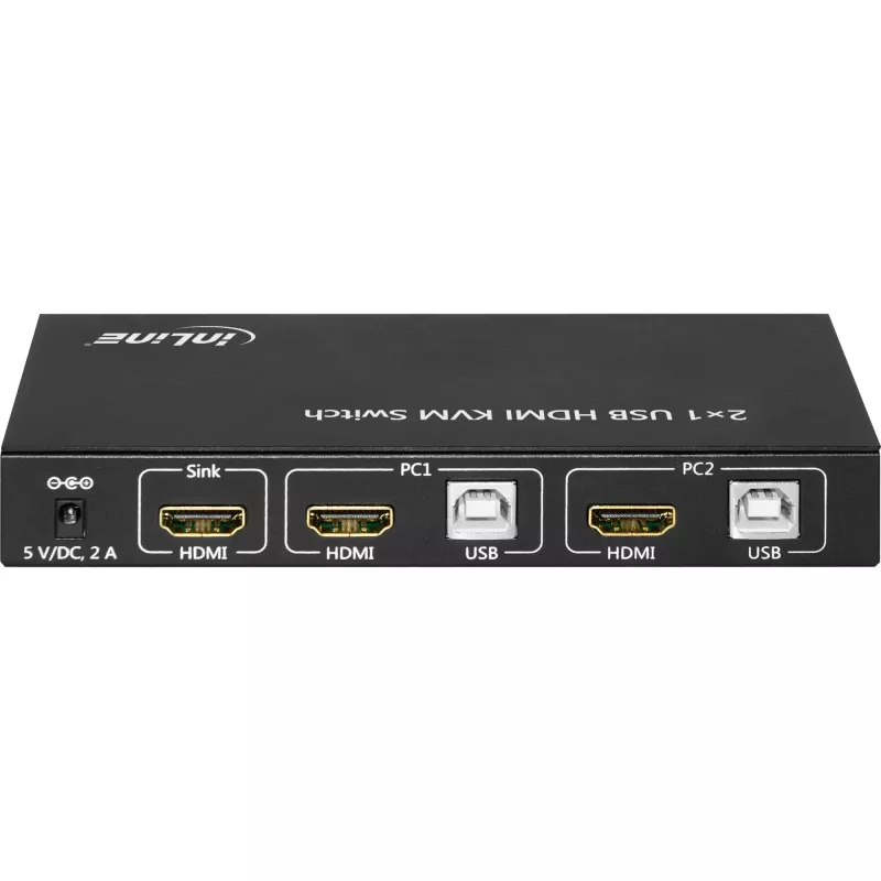 InLine 2x1 HDMI KVM-lüliti, 2x1, HDMI 4K2K, USB 2.0 jaotur, heliga