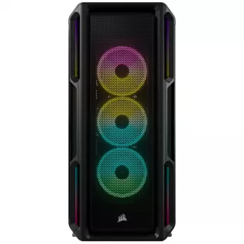 CORSAIR Mid-tower ATX arvutikorpus - iCUE 5000T - RGB karastatud klaas - must