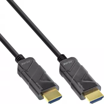 InLine HDMI AOC kaabel, ülikiire HDMI-kaabel, 8K4K, must, 15 m