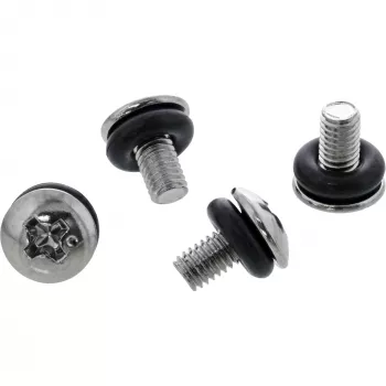InLine kruvikomplekt emaplaadile kummist seibidega, meetriline, 10 tk. InLine 77784M