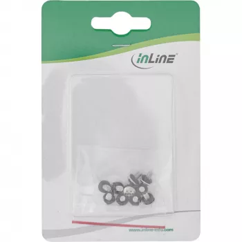InLine kruvikomplekt emaplaadile kummist seibidega, meetriline, 10 tk. InLine 77784M