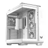 PC Case ASUS TUF GAMING GT502 Horizon TG ARGB Valge — Midi Tower, ATX, karastatud klaas, 4×3,5 tolli sahtlit, max GPU 400 mm