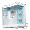 PC Case ASUS TUF GAMING GT502 Horizon TG ARGB Valge — Midi Tower, ATX, karastatud klaas, 4×3,5 tolli sahtlit, max GPU 400 mm