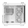 PC Case ASUS TUF GAMING GT502 Horizon TG ARGB Valge — Midi Tower, ATX, karastatud klaas, 4×3,5 tolli sahtlit, max GPU 400 mm