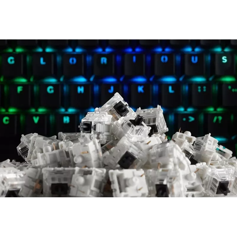 Glorious Gaming Gateron Must lülitid - lineaarne vaikne, must, 120 tk, Gateron, Glorious PC Gaming Race GMMK, Hiina